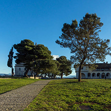 IOANNINA, GREECE - DECEMBER 27, 2014: Amazing Sunset view of Byzantine Museum in castle of Ioannina, Epirus, Greece