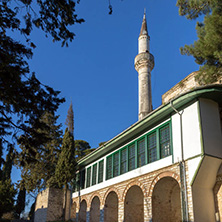 IOANNINA, GREECE - DECEMBER 27, 2014: Amazing Sunset view of Aslan Pasha Mosque in castle of city of Ioannina, Epirus, Greece