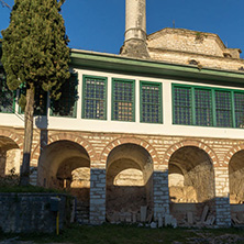 IOANNINA, GREECE - DECEMBER 27, 2014: Amazing Sunset view of Aslan Pasha Mosque in castle of city of Ioannina, Epirus, Greece