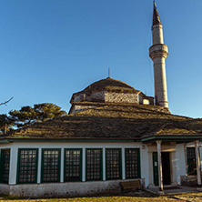 IOANNINA, GREECE - DECEMBER 27, 2014: Amazing Sunset view of Aslan Pasha Mosque in castle of city of Ioannina, Epirus, Greece