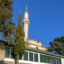 IOANNINA, GREECE - DECEMBER 27, 2014: Amazing Sunset view of Aslan Pasha Mosque in castle of city of Ioannina, Epirus, Greece