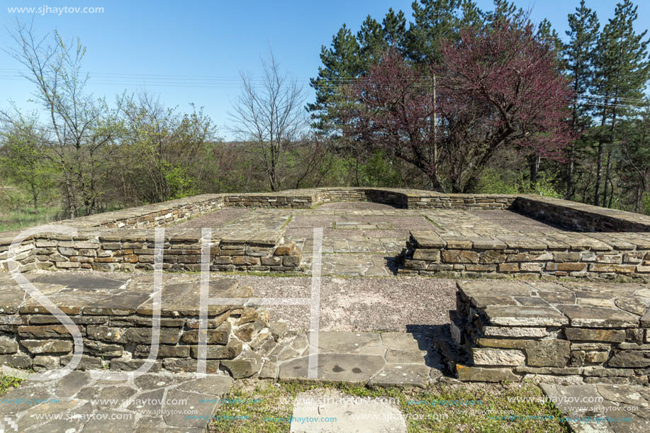 Ruins of The capital of the First  Bulgarian Empire medieval stronghold Great Preslav (Veliki Preslav), Shumen Region, Bulgaria