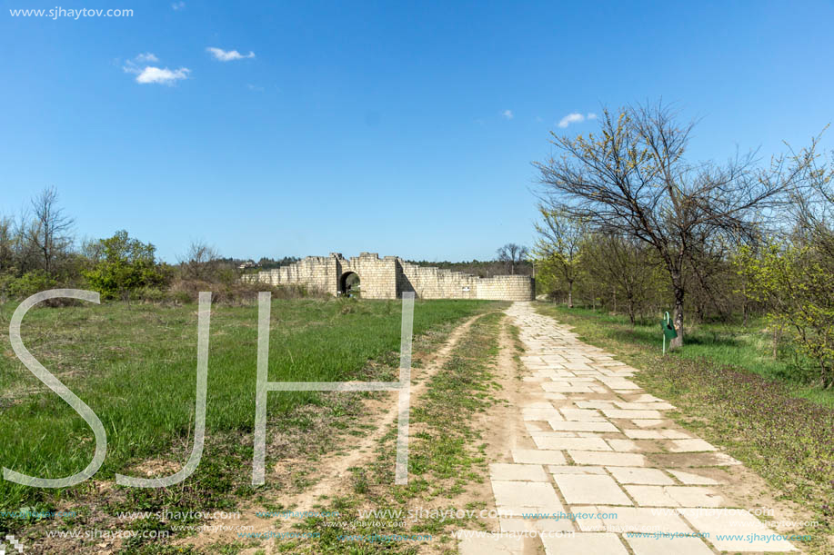 Ruins of The capital of the First  Bulgarian Empire medieval stronghold Great Preslav (Veliki Preslav), Shumen Region, Bulgaria