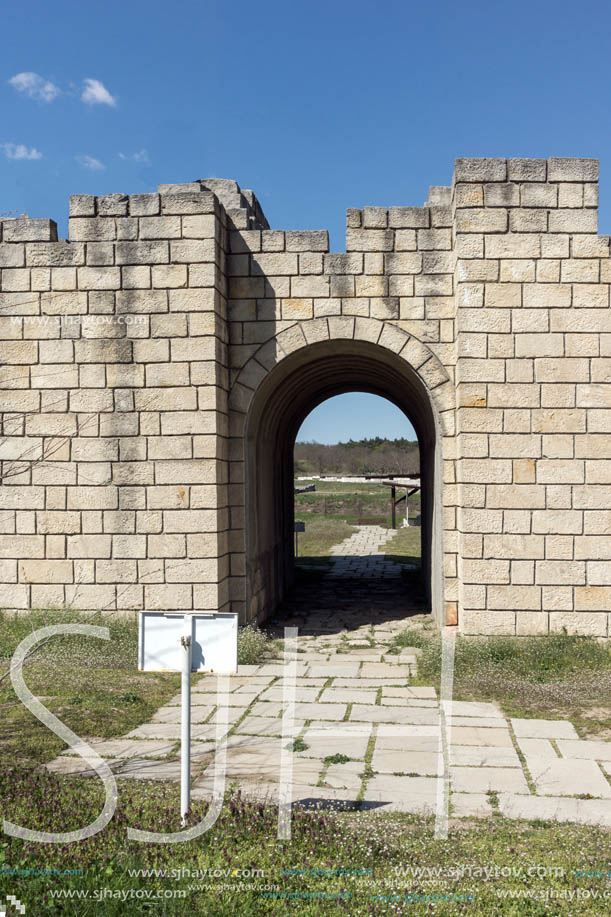 Ruins of The capital of the First  Bulgarian Empire medieval stronghold Great Preslav (Veliki Preslav), Shumen Region, Bulgaria