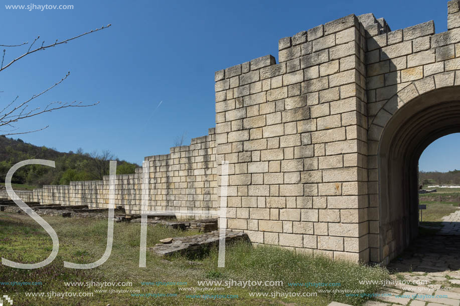 Ruins of The capital of the First  Bulgarian Empire medieval stronghold Great Preslav (Veliki Preslav), Shumen Region, Bulgaria