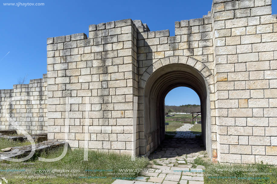 Ruins of The capital of the First  Bulgarian Empire medieval stronghold Great Preslav (Veliki Preslav), Shumen Region, Bulgaria