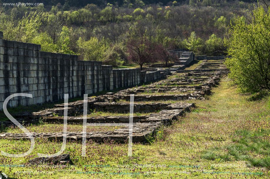 Ruins of The capital of the First  Bulgarian Empire medieval stronghold Great Preslav (Veliki Preslav), Shumen Region, Bulgaria