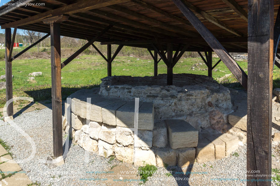 Ruins of The capital of the First  Bulgarian Empire medieval stronghold Great Preslav (Veliki Preslav), Shumen Region, Bulgaria