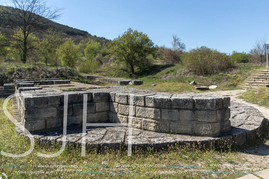 Ruins of The capital of the First  Bulgarian Empire medieval stronghold Great Preslav (Veliki Preslav), Shumen Region, Bulgaria