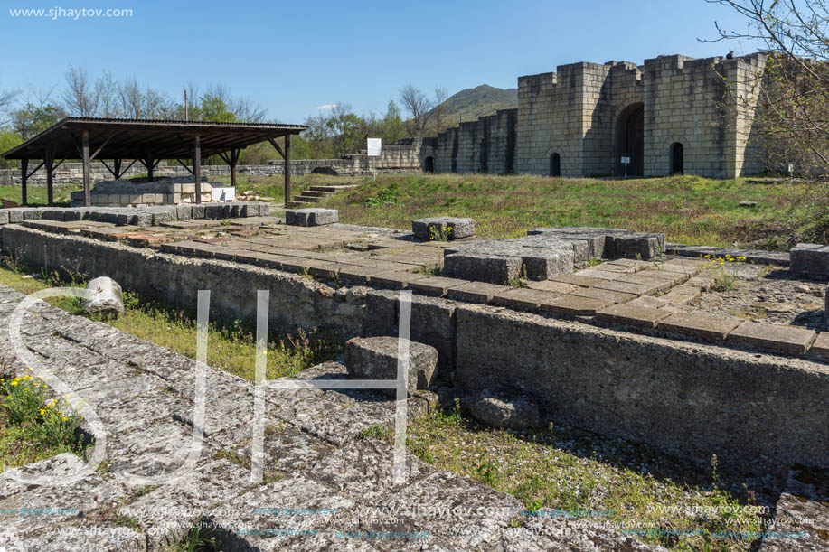 Ruins of The capital of the First  Bulgarian Empire medieval stronghold Great Preslav (Veliki Preslav), Shumen Region, Bulgaria