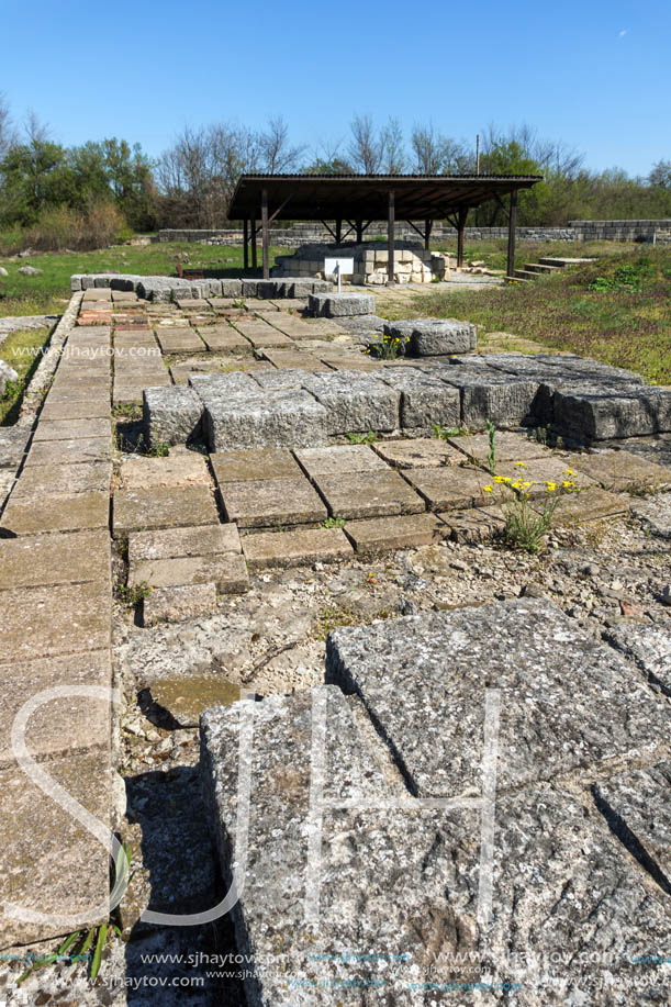 Ruins of The capital of the First  Bulgarian Empire medieval stronghold Great Preslav (Veliki Preslav), Shumen Region, Bulgaria