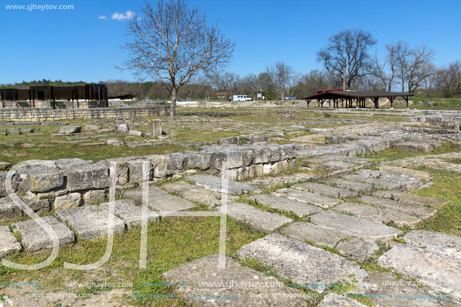 Ruins of The capital of the First  Bulgarian Empire medieval stronghold Great Preslav (Veliki Preslav), Shumen Region, Bulgaria