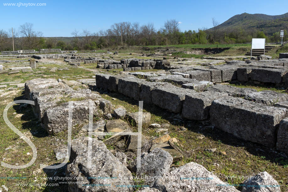 Ruins of The capital of the First  Bulgarian Empire medieval stronghold Great Preslav (Veliki Preslav), Shumen Region, Bulgaria