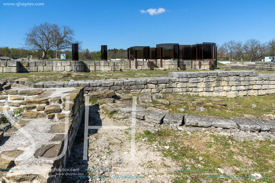 Ruins of The capital of the First  Bulgarian Empire medieval stronghold Great Preslav (Veliki Preslav), Shumen Region, Bulgaria