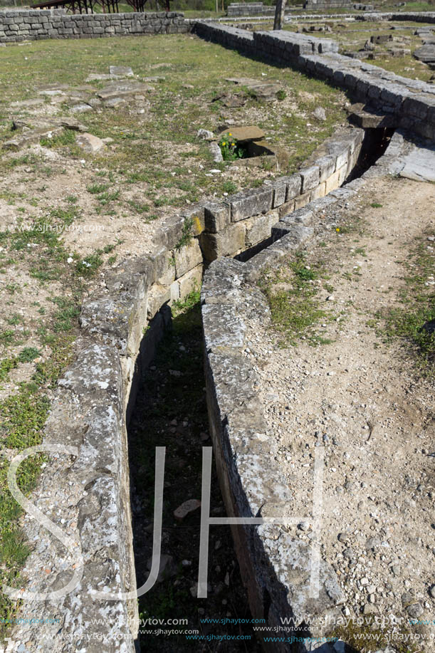 Ruins of The capital of the First  Bulgarian Empire medieval stronghold Great Preslav (Veliki Preslav), Shumen Region, Bulgaria