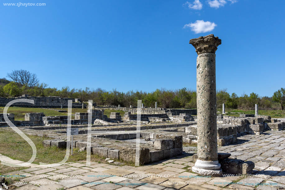 Ruins of The capital of the First  Bulgarian Empire medieval stronghold Great Preslav (Veliki Preslav), Shumen Region, Bulgaria