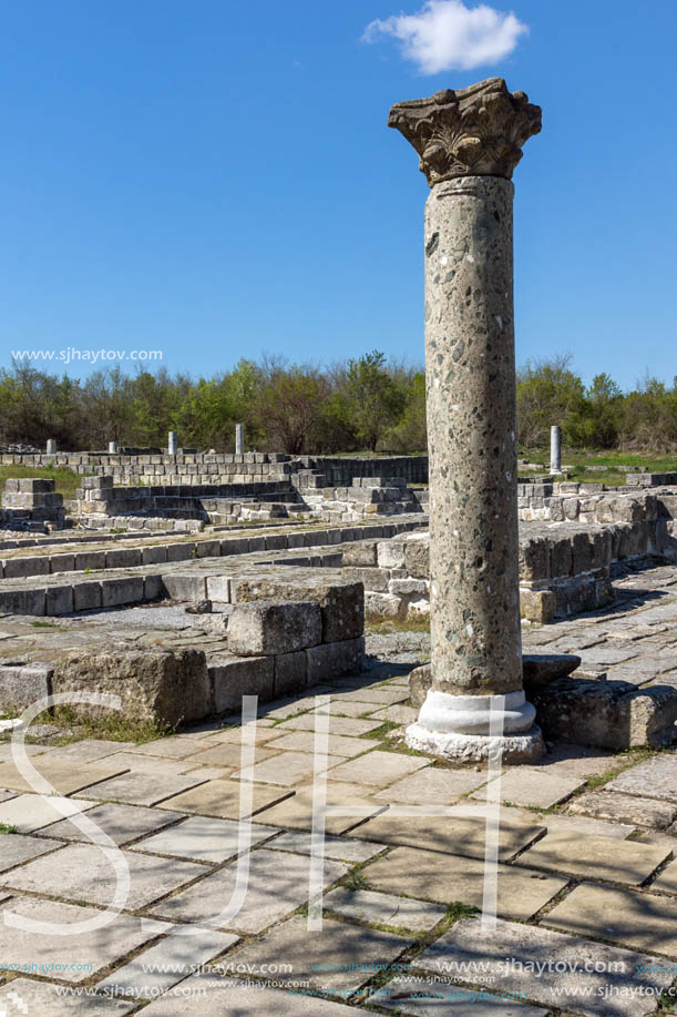 Ruins of The capital of the First  Bulgarian Empire medieval stronghold Great Preslav (Veliki Preslav), Shumen Region, Bulgaria