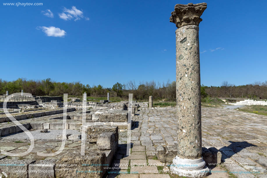 Ruins of The capital of the First  Bulgarian Empire medieval stronghold Great Preslav (Veliki Preslav), Shumen Region, Bulgaria