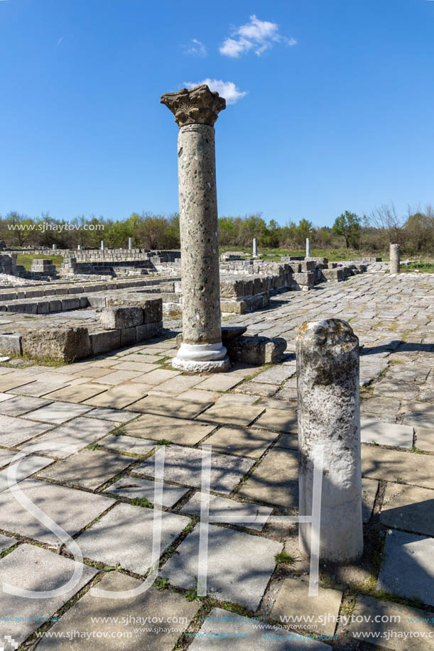 Ruins of The capital of the First  Bulgarian Empire medieval stronghold Great Preslav (Veliki Preslav), Shumen Region, Bulgaria