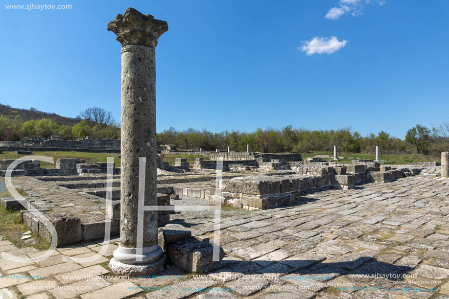 Ruins of The capital of the First  Bulgarian Empire medieval stronghold Great Preslav (Veliki Preslav), Shumen Region, Bulgaria