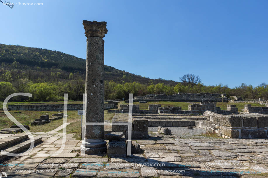 Ruins of The capital of the First  Bulgarian Empire medieval stronghold Great Preslav (Veliki Preslav), Shumen Region, Bulgaria