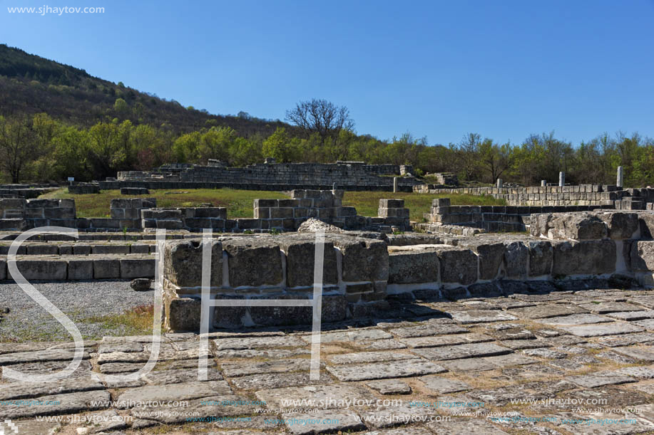 Ruins of The capital of the First  Bulgarian Empire medieval stronghold Great Preslav (Veliki Preslav), Shumen Region, Bulgaria