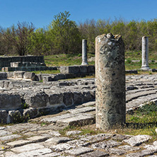 Ruins of The capital of the First  Bulgarian Empire medieval stronghold Great Preslav (Veliki Preslav), Shumen Region, Bulgaria