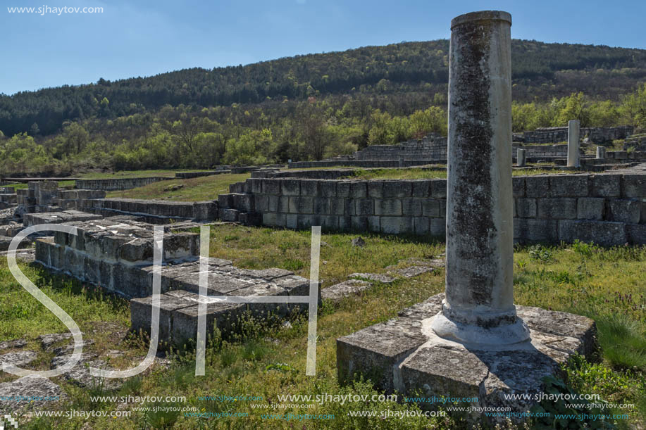 Ruins of The capital of the First  Bulgarian Empire medieval stronghold Great Preslav (Veliki Preslav), Shumen Region, Bulgaria