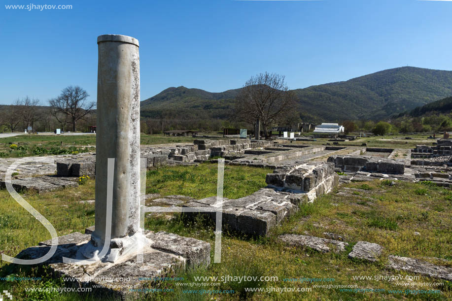 Ruins of The capital of the First  Bulgarian Empire medieval stronghold Great Preslav (Veliki Preslav), Shumen Region, Bulgaria