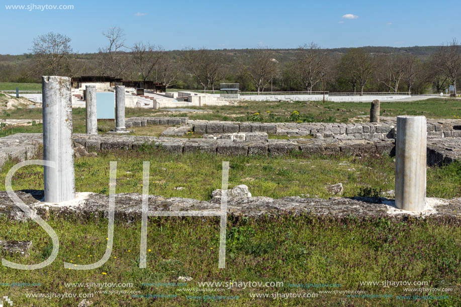 Ruins of The capital of the First  Bulgarian Empire medieval stronghold Great Preslav (Veliki Preslav), Shumen Region, Bulgaria