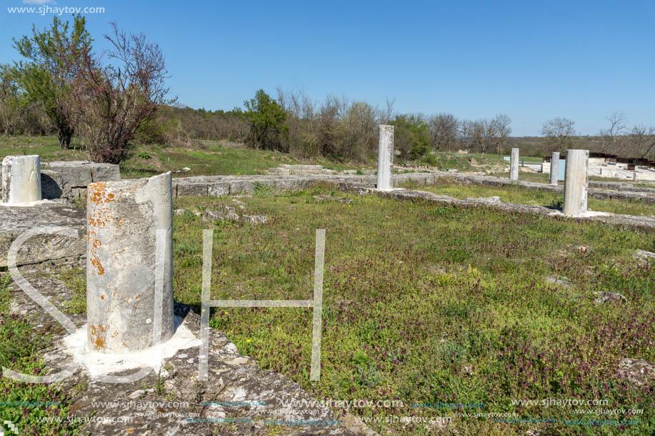 Ruins of The capital of the First  Bulgarian Empire medieval stronghold Great Preslav (Veliki Preslav), Shumen Region, Bulgaria