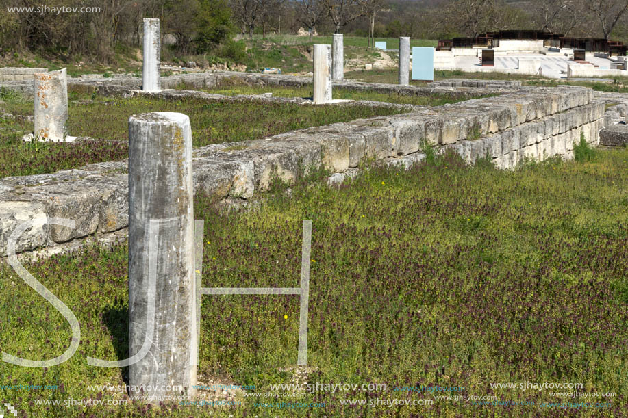 Ruins of The capital of the First  Bulgarian Empire medieval stronghold Great Preslav (Veliki Preslav), Shumen Region, Bulgaria