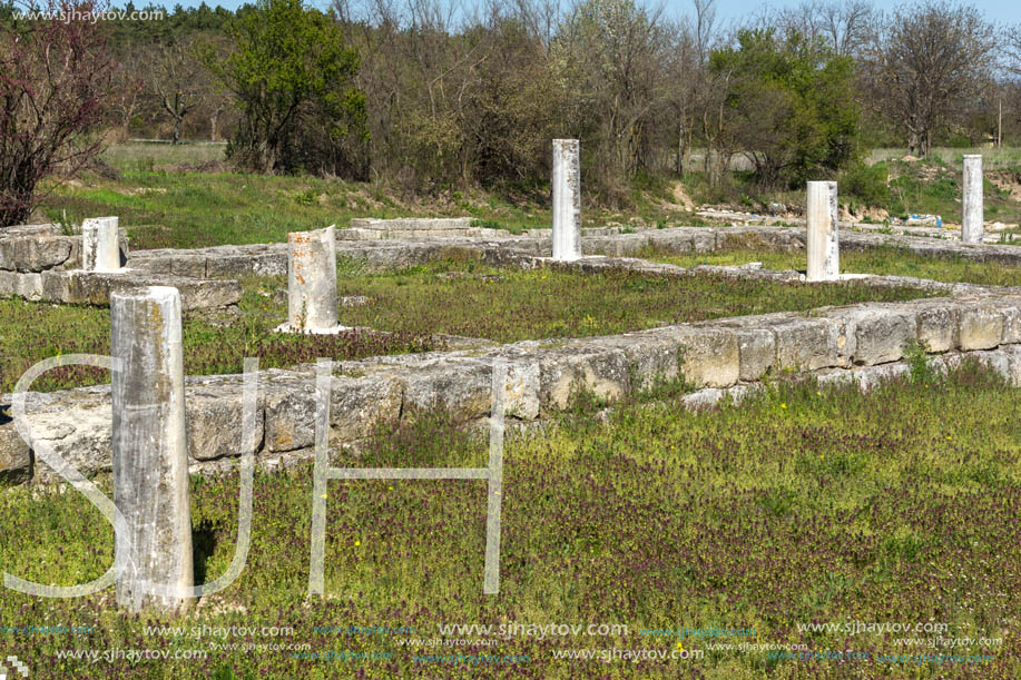 Ruins of The capital of the First  Bulgarian Empire medieval stronghold Great Preslav (Veliki Preslav), Shumen Region, Bulgaria