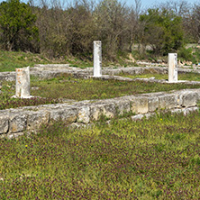 Ruins of The capital of the First  Bulgarian Empire medieval stronghold Great Preslav (Veliki Preslav), Shumen Region, Bulgaria