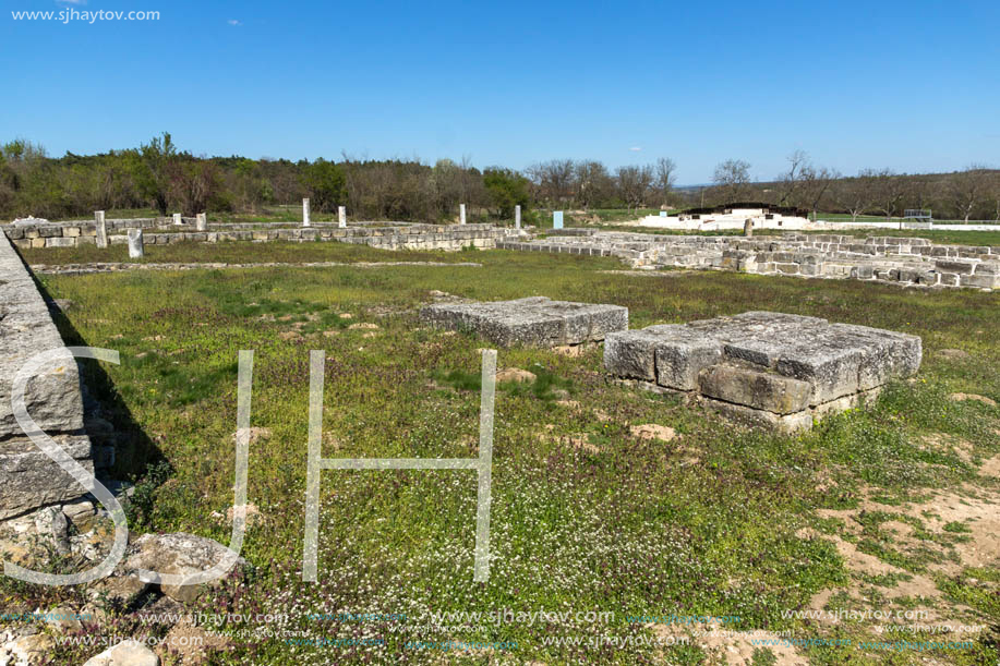 Ruins of The capital of the First  Bulgarian Empire medieval stronghold Great Preslav (Veliki Preslav), Shumen Region, Bulgaria