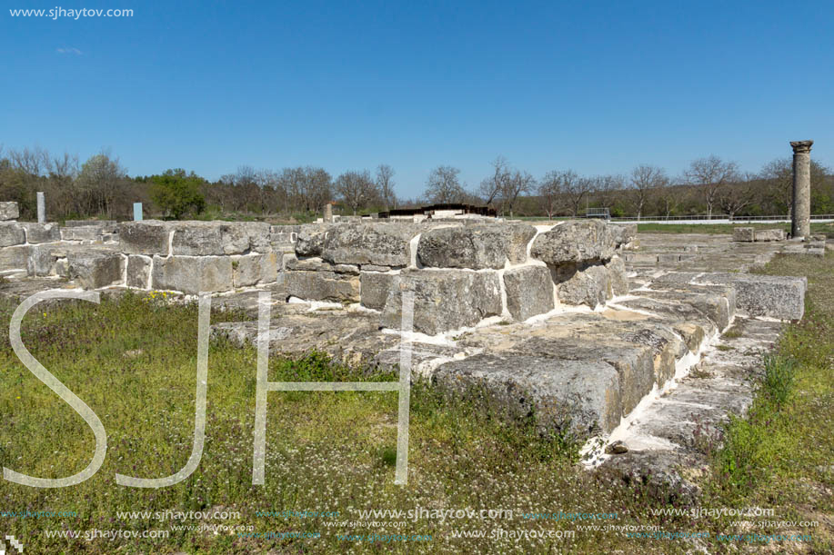 Ruins of The capital of the First  Bulgarian Empire medieval stronghold Great Preslav (Veliki Preslav), Shumen Region, Bulgaria