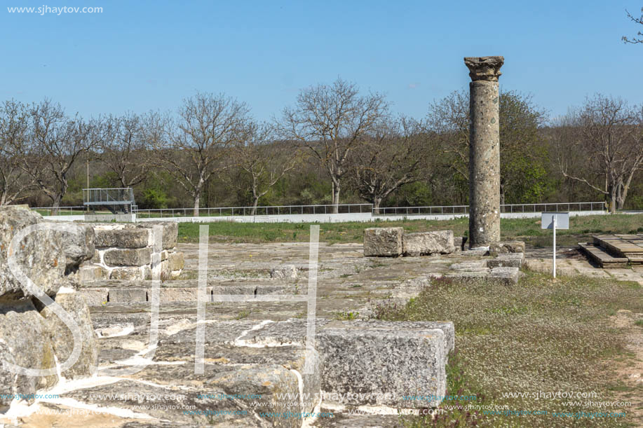 Ruins of The capital of the First  Bulgarian Empire medieval stronghold Great Preslav (Veliki Preslav), Shumen Region, Bulgaria