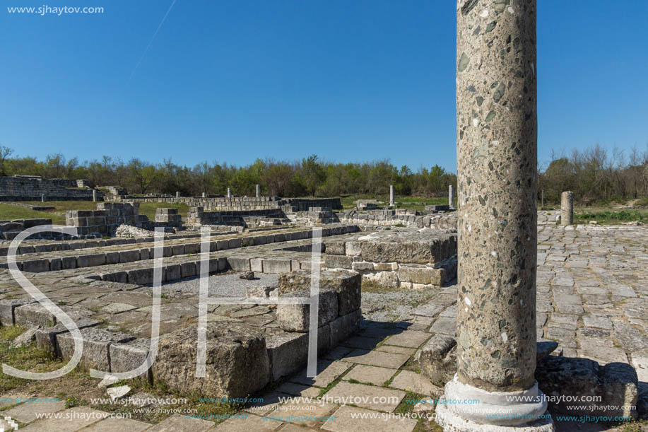 Ruins of The capital of the First  Bulgarian Empire medieval stronghold Great Preslav (Veliki Preslav), Shumen Region, Bulgaria