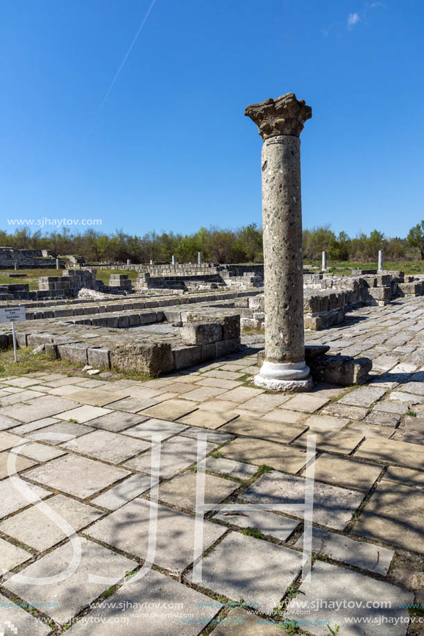 Ruins of The capital of the First  Bulgarian Empire medieval stronghold Great Preslav (Veliki Preslav), Shumen Region, Bulgaria