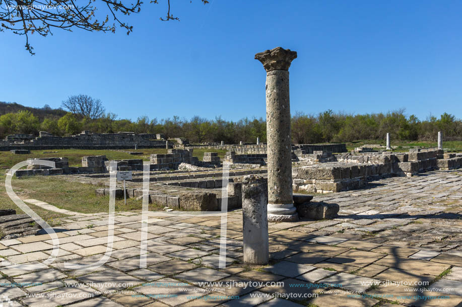 Ruins of The capital of the First  Bulgarian Empire medieval stronghold Great Preslav (Veliki Preslav), Shumen Region, Bulgaria