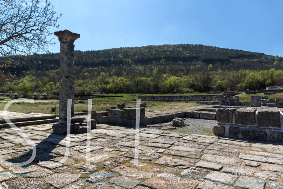 Ruins of The capital of the First  Bulgarian Empire medieval stronghold Great Preslav (Veliki Preslav), Shumen Region, Bulgaria