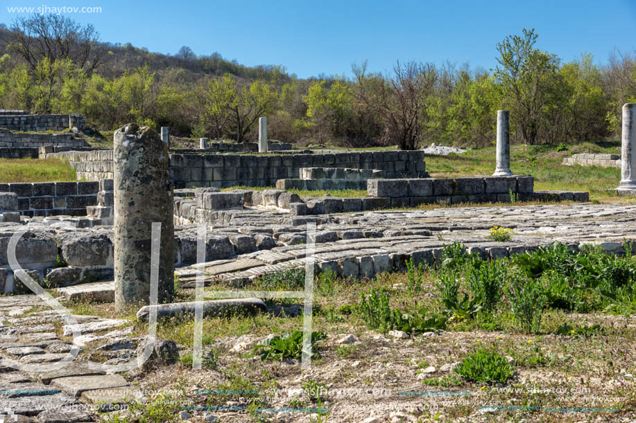 Ruins of The capital of the First  Bulgarian Empire medieval stronghold Great Preslav (Veliki Preslav), Shumen Region, Bulgaria