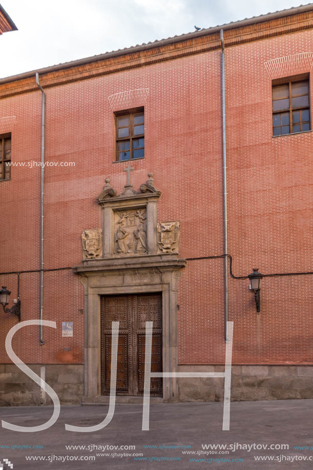 MADRID, SPAIN - JANUARY 23, 2018: Amazing view of Iglesia Del Corpus Christi Carboneras in City of Madrid, Spain