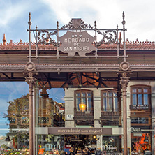 MADRID, SPAIN - JANUARY 23, 2018: Amazing view of San Miguel Market in City of Madrid, Spain