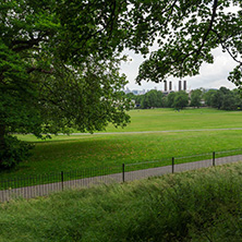 LONDON, ENGLAND - JUNE 17, 2016: Amazing Panorama from Greenwich, London, England, United Kingdom