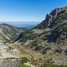 Landscape of The valley of Malyovishka river, Rila Mountain, Bulgaria