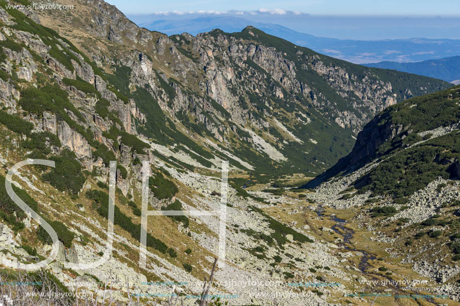 Landscape of The valley of Malyovishka river, Rila Mountain, Bulgaria