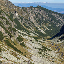 Landscape of The valley of Malyovishka river, Rila Mountain, Bulgaria