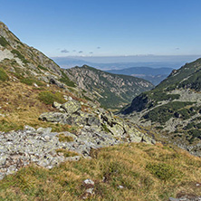 Landscape of The valley of Malyovishka river, Rila Mountain, Bulgaria