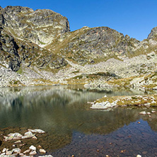Amazing Landscape Elenski lakes near Malyovitsa peak, Rila Mountain, Bulgaria